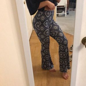 blue print palazzo pants
